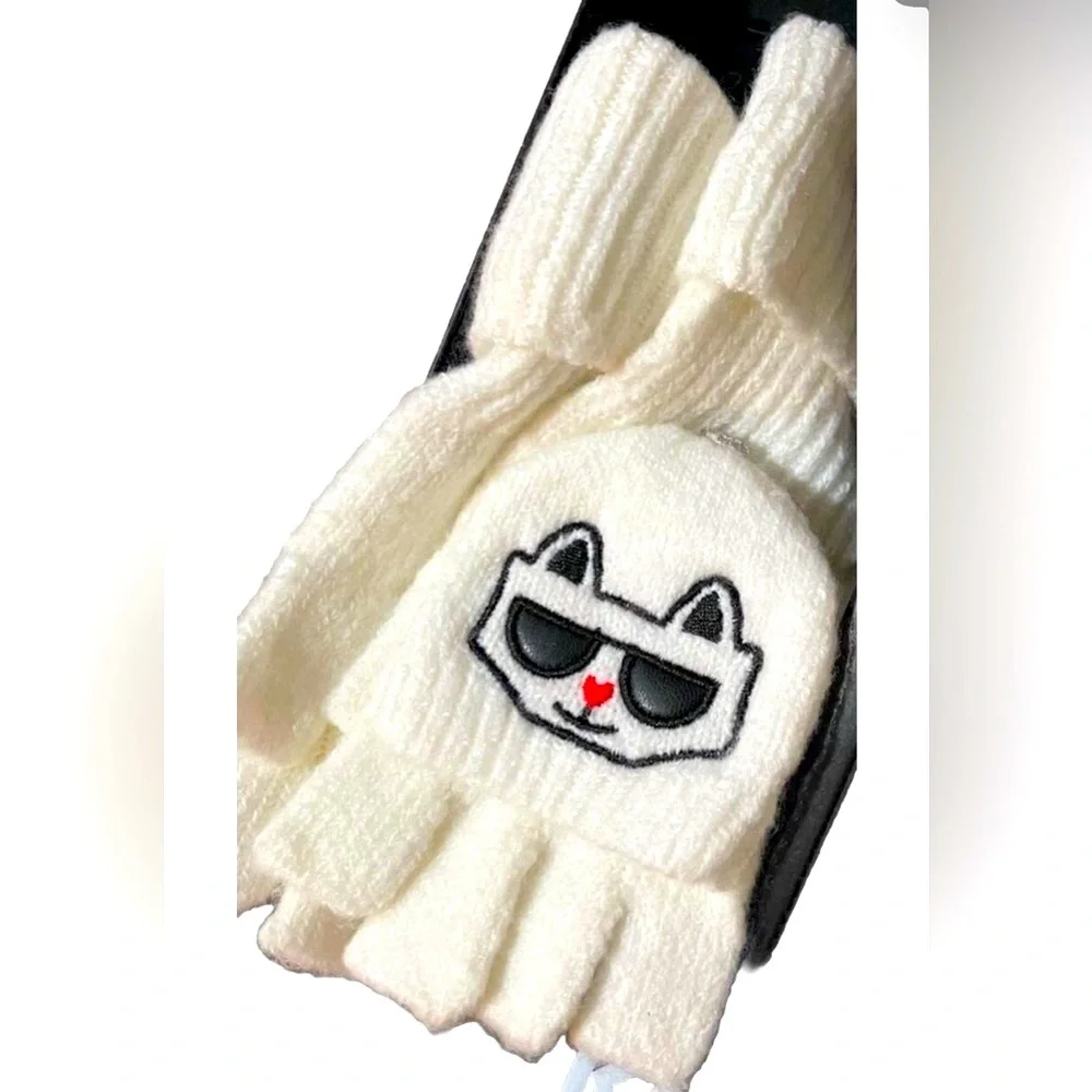 Karl Lagerfeld Hat & Gloves 2PC Set in Karl Largerfeld Gift Box❤️NWT Retail: $98 - Picture 8 of 11